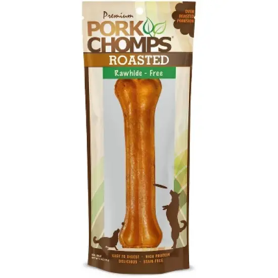 Pork Chomps Roasted Pressed Bone Chewy Treat Dog Treats - 4oz image {7}