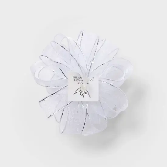 Fabric Wedding Bow - Spritz&trade;: Multicolored Polyester Gift Packaging Accessory for Weddings & Baby Showers image {2}