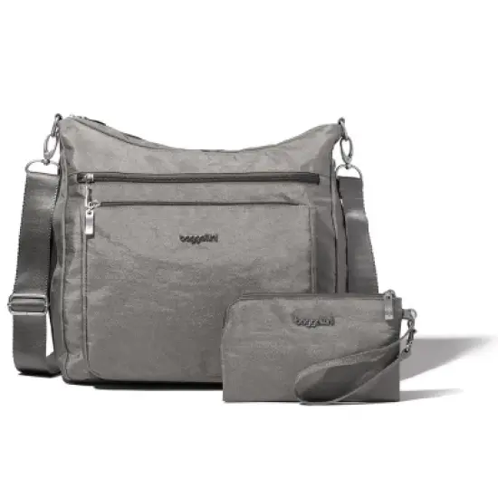 baggallini Expandable Modern Pocket Large Hobo Bag image {6}