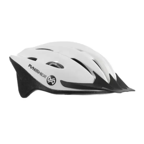 Punisher Skateboards Men's 18-Vent Adult Cycling Helmet with ABS Shell, White image {1}