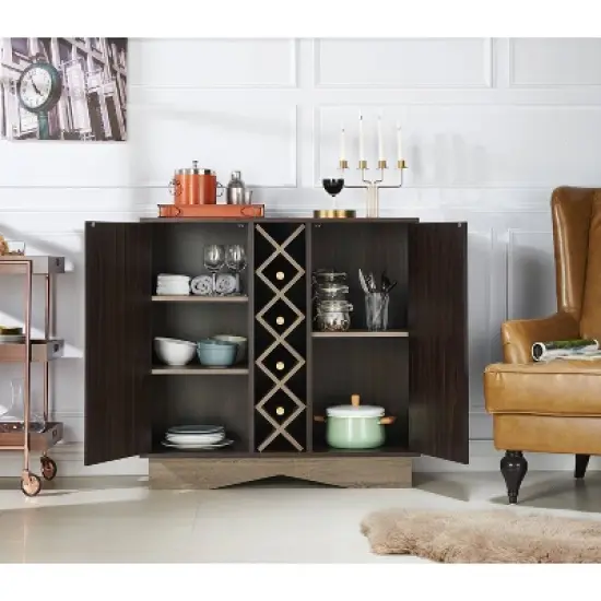 Cespi 16 Bottle Wine Cabinet Wenge - miBasics image {7}