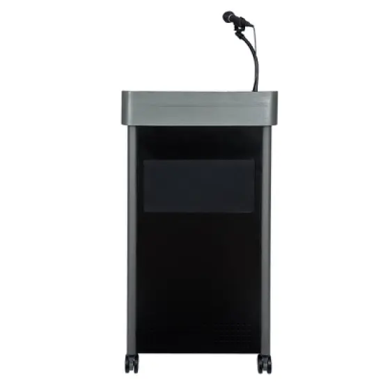 Greystone Lectern with Sound Lecture Podium Charcoal Slate - Hampden Furnishings image {1}