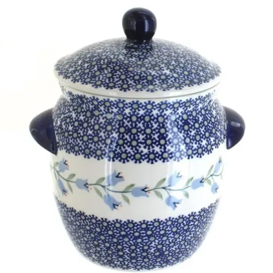Blue Rose Polish Pottery P066 Manufaktura Small Canister image {2}