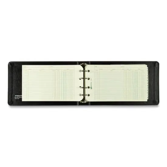 National Four-Ring Ledger Binder Kit with A-Z Index, Black Cover, 8.5 x 5 Debit-Credit-Balance Sheets, 100 Sheets/Book image {2}