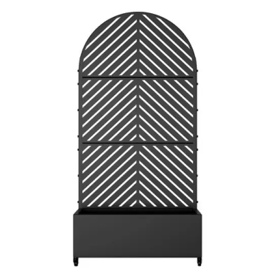 PexFix Arched Outdoor Metal Trellis with Planter Box image {2}