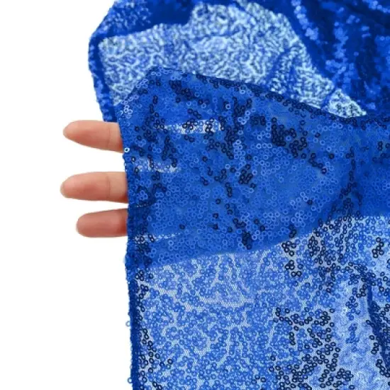 Unique Bargains 2 Pack Polyester Sequin Dining Room Parties Dances Rectangle Tablecloth Black 47"x59" image {3}