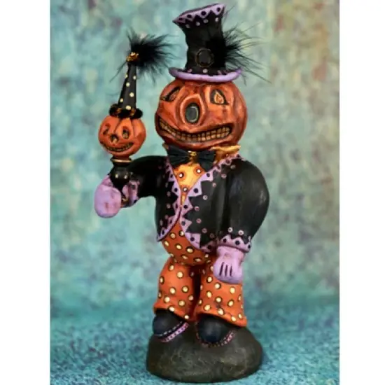 Charles Mcclenning 9.75 In The Mayor Halloween Figurine , Lightweight Halloween Decor Halloween Pumpkin Figurine (1PC) image {2}