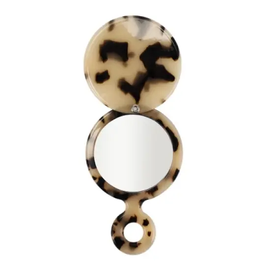 Unique Bargains Round Short Handheld Makeup Mirror 1 Pc image {5}