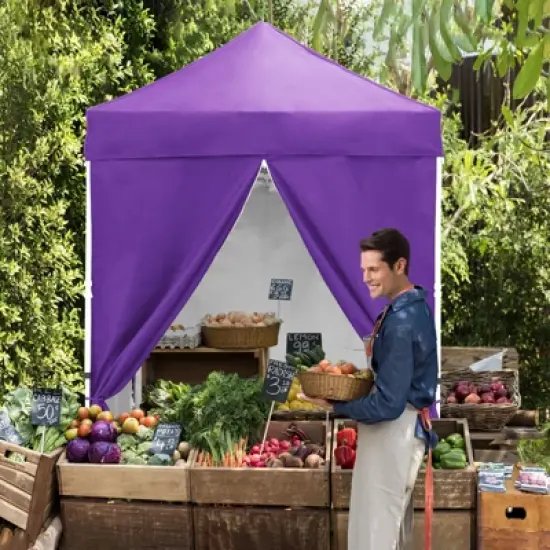 EAGLE PEAK 5x5 FT Pop up Canopy Instant Portable Tent with 4-Side Wall Panels image {15}