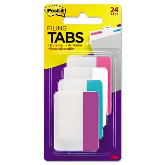 Post-it File Tabs 2 x 1 1/2 Assorted Pastel 24/Pack 686PWAV image {1}