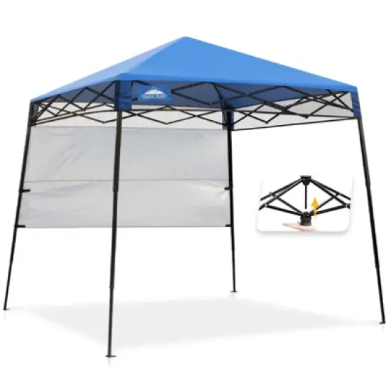 EAGLE PEAK 8x8ft Pop Up Canopy with Sidewall, 8x8 Base 6x6 Top image {10}