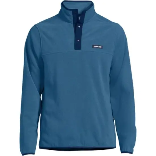 Lands' End Men's Heritage Fleece Snap Neck Pullover Top image {4}