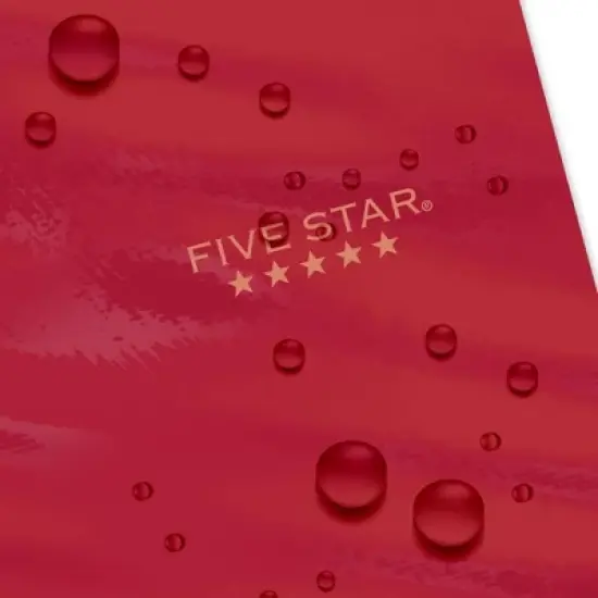 Five Star Active Subject Wide Ruled Notebook 80ct Red image {5}