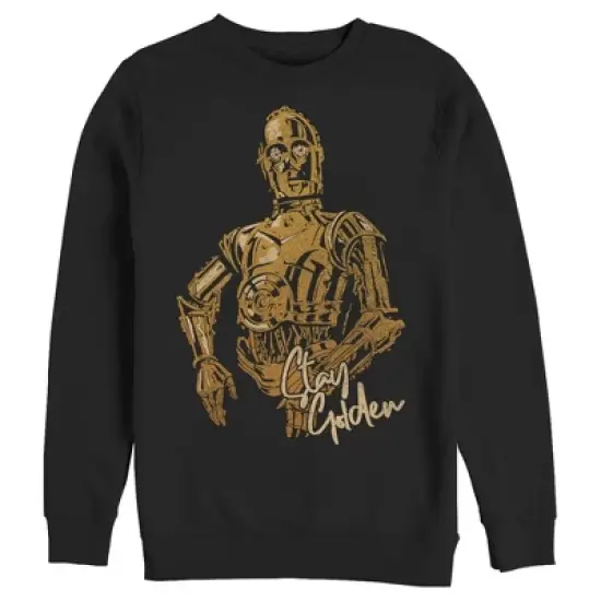 Men's Star Wars: The Rise of Skywalker C-3PO Stay Golden Sweatshirt image {2}
