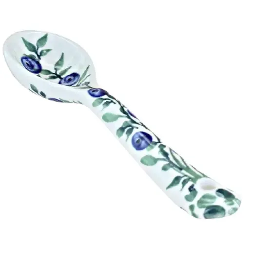 Blue Rose Polish Pottery 1739 Zaklady Sugar Spoon image {5}