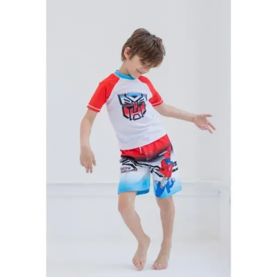 Transformers Optimus Prime Swim Trunks Bathing Suit Little Kid to Big Kid image {5}