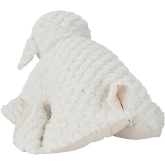 Mina Victory Plush Lines Foldable Lamb Stuffed Animal 18" x 22" Ivory Indoor Throw Pillow image {4}
