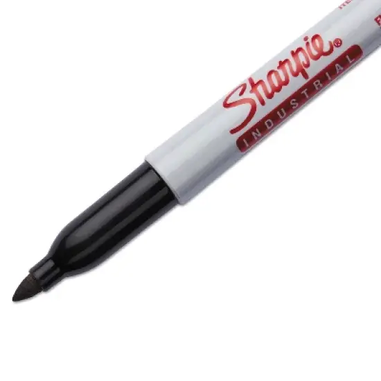 Sharpie Industrial Permanent Markers Fine Tip Black Dozen (13601A) image {2}