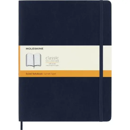Moleskine XL Ruled Soft Notebook Sapphire Blue: Polyurethane Journal, Lined Paper, 7.5x9.75", 192 Pages, Sewn Binding image {6}