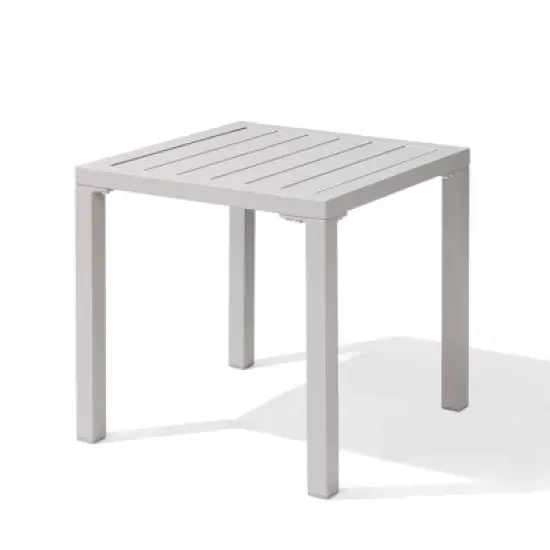 Pellebant Outdoor End Table Aluminum Square Patio Side Table image {9}