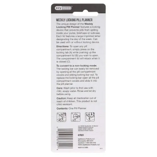 Ezy Dose 7-Day Locking Pill Reminder Small image {1}