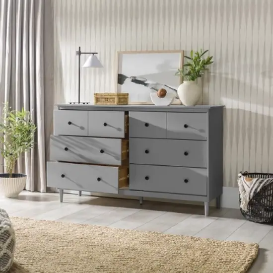 Stiva Classic Mid-Century Modern Horizontal 6 Drawer Dresser - Saracina Home image {6}