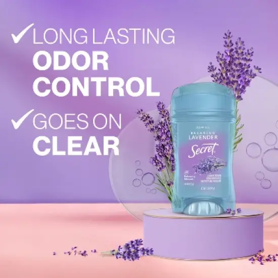 Secret Fresh Clear Gel Deodorant Relaxing Lavender - 2.6oz image {2}