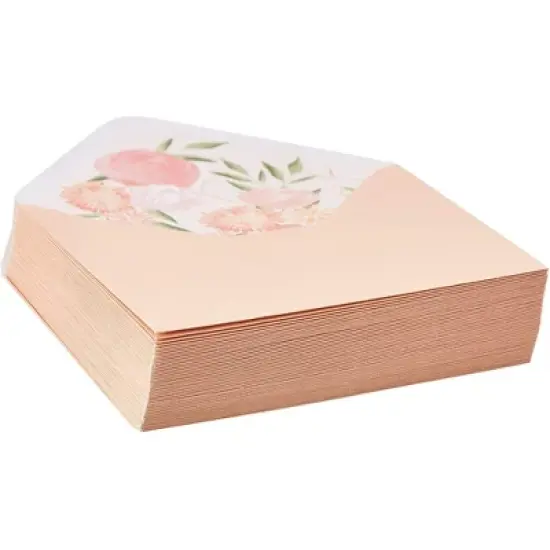 Paper Junkie 50-Pack A1 Watercolor Pink with Floral Lining Envelopes 3 x 5 for Invitations & Greeting Cards image {5}