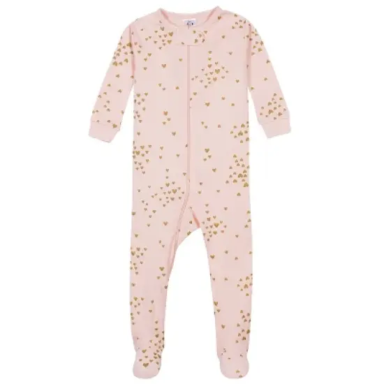 Gerber Baby & Toddler Girls Snug Fit Footed Cotton Pajamas, 2-Pack image {8}