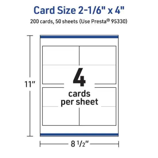 Avery Printable Tent Cards, 2-1/6" x 4", Glossy White, 200ct image {4}