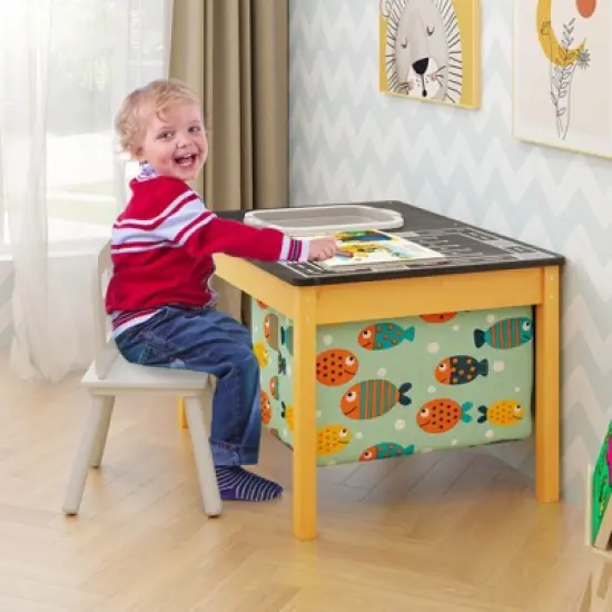 Infans 3-in-1 Kids Activity Table with Foldable Water Bin Large Capacity Storage Bag image {3}
