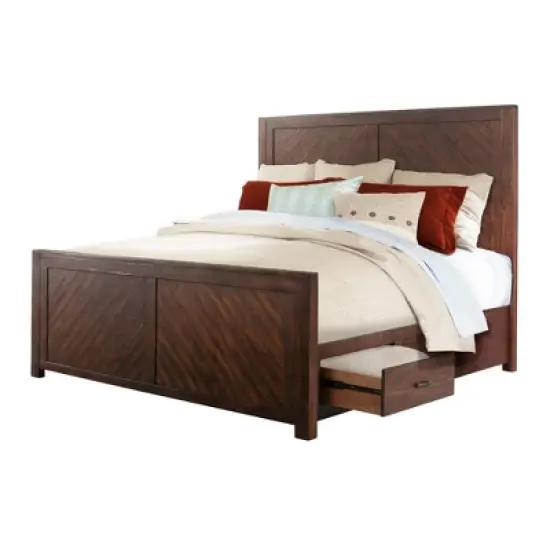 3pc Queen Dex Platform Storage Bedroom Set Walnut Brown - Picket House Furnishings image {3}