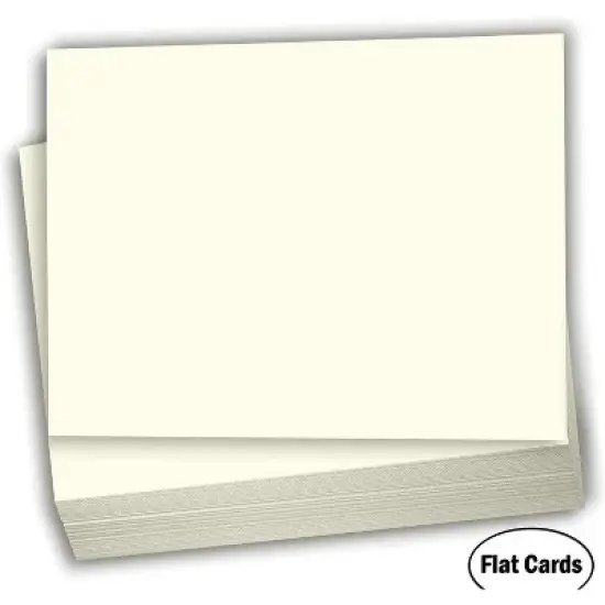 Hamilco Blank Index Cards 5 x 8 Card Stock 80lb Cover Cream Cardstock Paper - 100 Pack image {1}