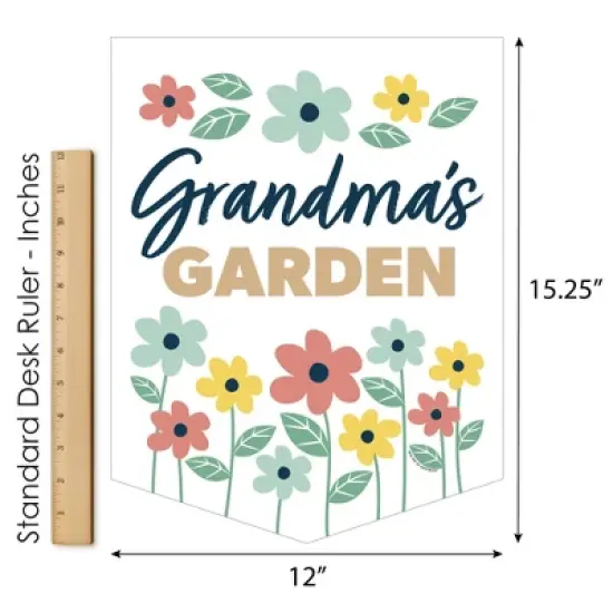 Big Dot of Happiness Grandma, Happy Mother's Day - Outdoor Home Decorations - Double-Sided We Love Grandmother Garden Flag - 12 x 15.25 inches image {4}