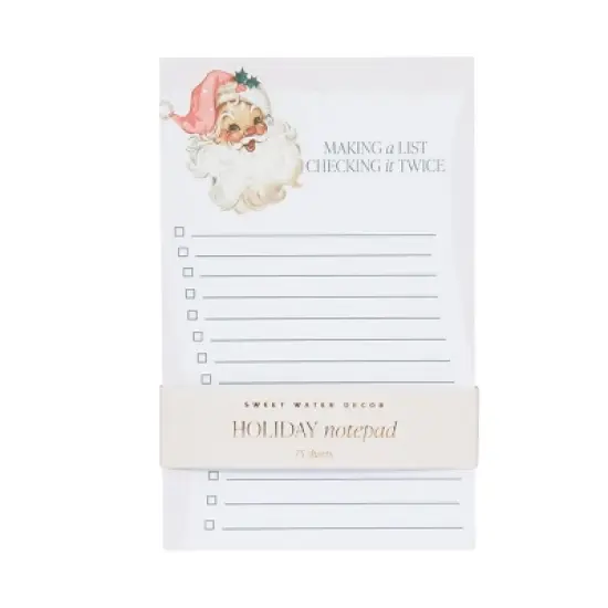 Sweet Water Decor Vintage Santa Tear Off Notepad image {3}