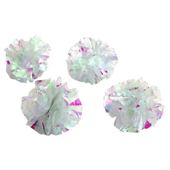 Pounce & Chase Mylar Crinkle Balls Cat Toys - 4pk - Boots & Barkley&trade; image {3}