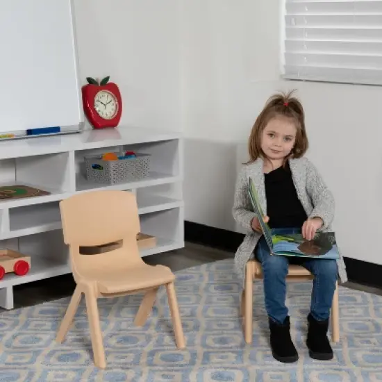 Flash Furniture 2 Pack Plastic Stackable School Chair with 10.5" Seat Height image {6}