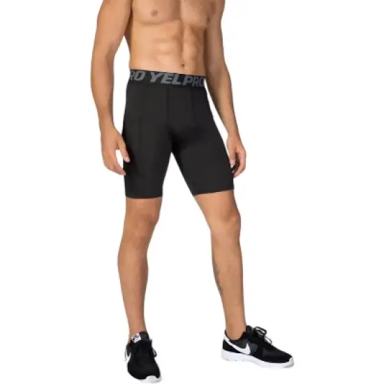 Anna-Kaci Active Men's Compression Fit Performance Shorts with Wide Waistband and Moisture-Wicking Stretch Fabric image {1}