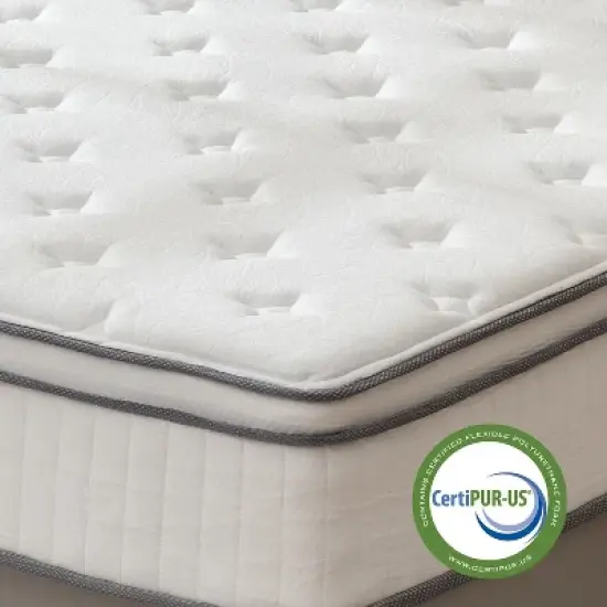 IULULU Mattress, Certified Safe Foam and Spring Hybrid Medium Firm Durable Support Mattress image {2}