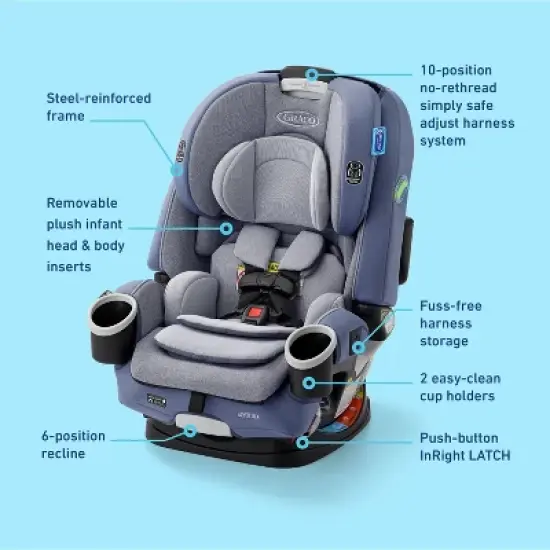 Graco 4Ever 4-in-1 Convertible Car Seat - Maddox image {5}