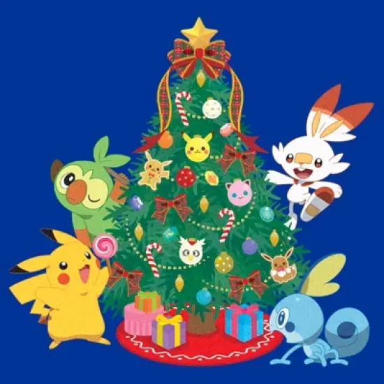 Men's Pokemon Christmas Tree Friends Sweatshirt image {1}
