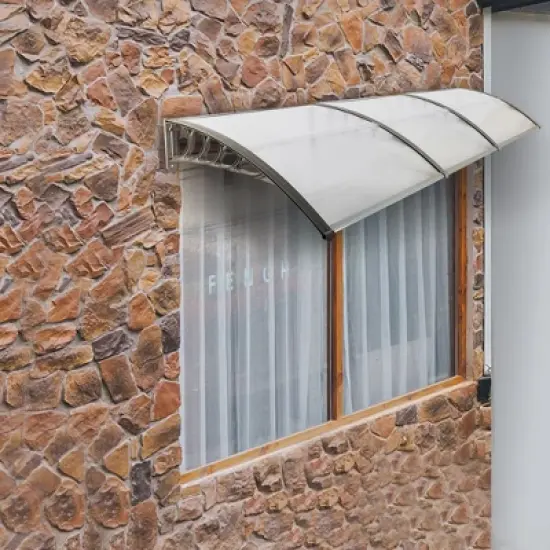 Karl Home | 116.5 in. W x 37.8 in. D Convex Patio Window Awning image {1}
