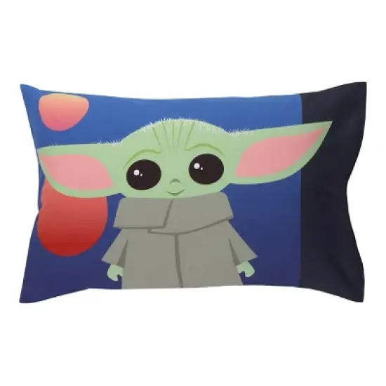 Star Wars The Mandalorian and The Child Grogu Blue, and Yellow, and Orange Din Djarin Twin Suns 4 Piece Toddler Bed Set image {4}