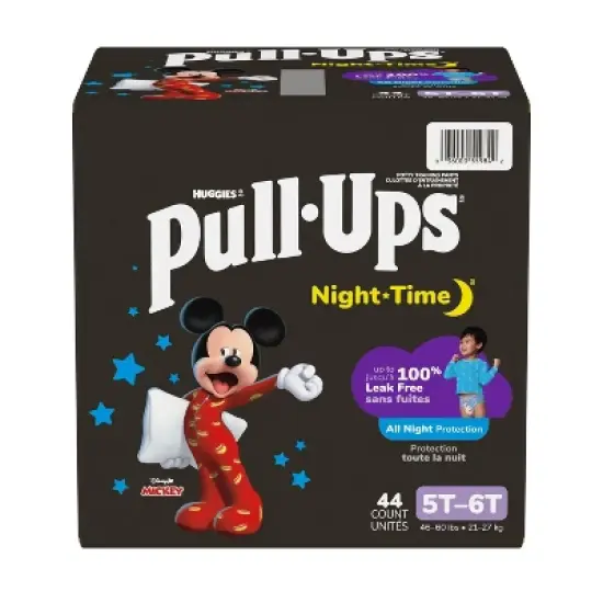 Pull-Ups Night Time Disposable Training Pants Super Pack - 5T-6T - Boy - 44ct image {1}