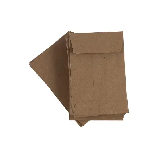 LUX #4 Coin Envelopes (3 x 4 1/2) - Grocery Bag 50/Pack 70lb. Grocery Bag (4CO-GB-50) image {4}