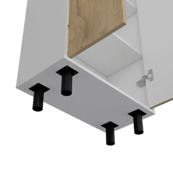 Gulches Tall Pantry Cabinet - 5-Shelf Cupboard Storage Organizer with Double Long Doors, Metal Handles & Legs 22.4"W X 11"D image {6}