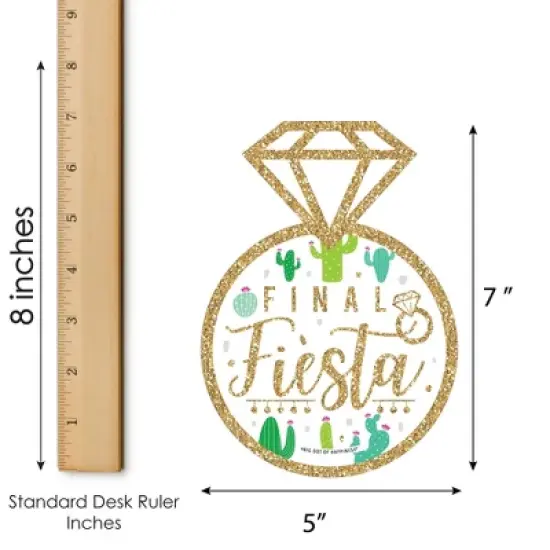 Big Dot of Happiness Final Fiesta - Bar Bingo Cards and Markers - Last Fiesta Bachelorette Party Shaped Bingo Game - Set of 18 image {3}