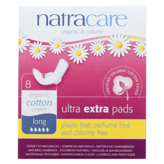 Natracare Organic Cotton Ultra Extra Pads Long - 8 ct image {4}