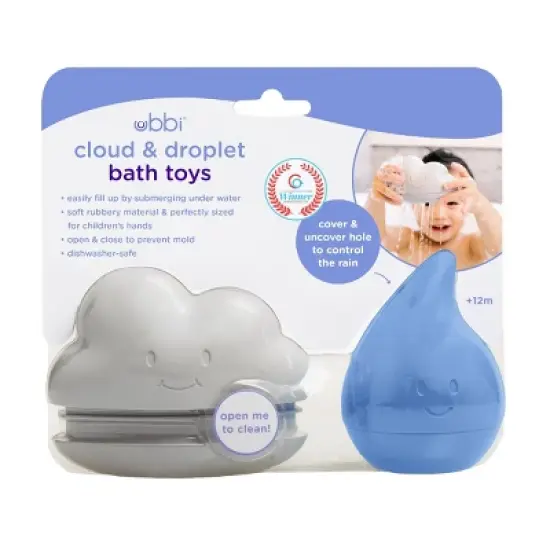 Ubbi Contemporary Cloud and Droplet Bath Squeeze Toy image {2}