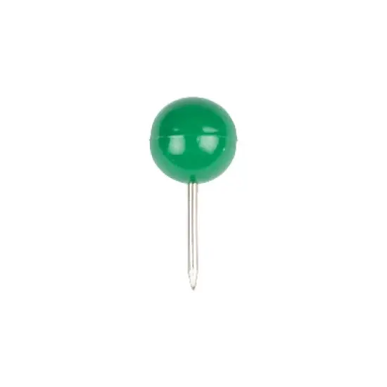 JAM PAPER Round Head Push Pins Green 100/Pack (346RTGR) image {3}
